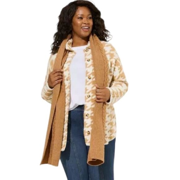 Torrid Eyelash Shacket Sweater - Picture 2 of 10